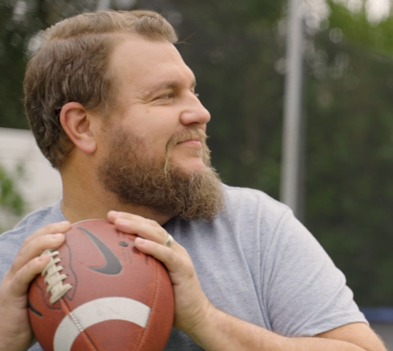 Man with football