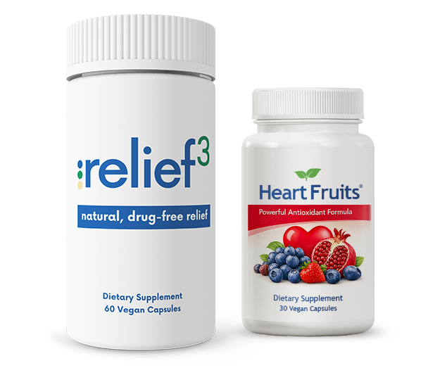 Relief3 bottle with Heart Fruits bottle